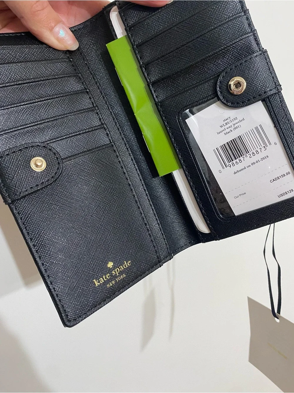 NWT! Kate Spade Laurel Way Bejeweled Stacy Wallet